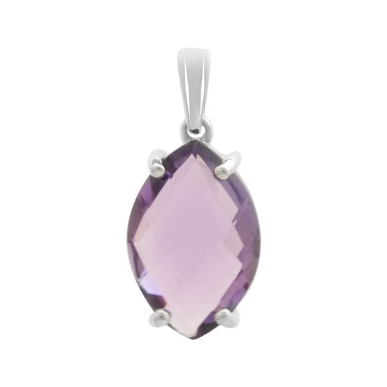 Серебряная подвеска с аметистом 4.6ct