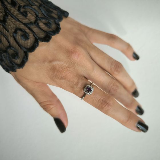 Серебряное кольцо с аметистом 0.345ct