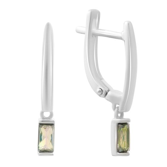Серебряные серьги с мистик топазом 0.423ct