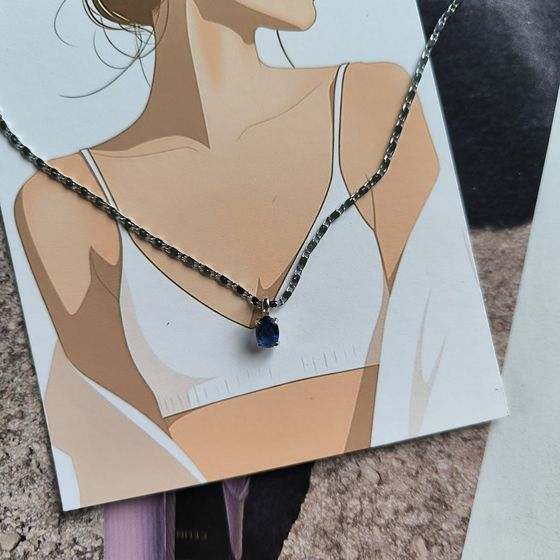 Серебряная подвеска с сапфиром nano 0.582ct