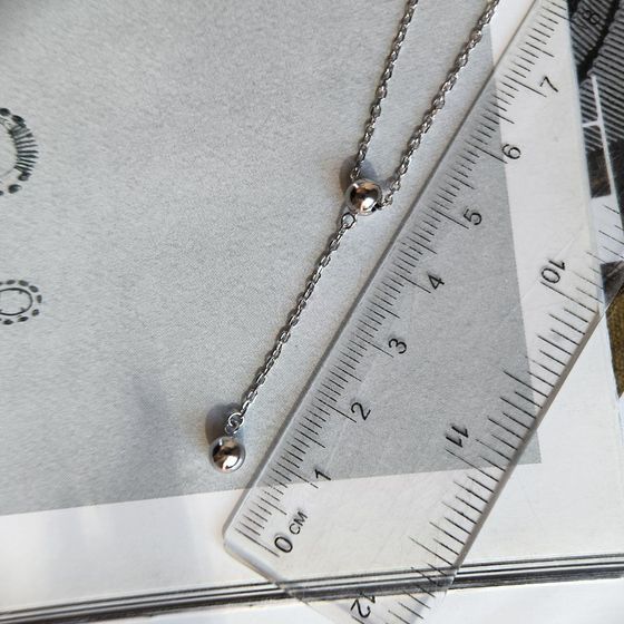 Серебряное колье без камней