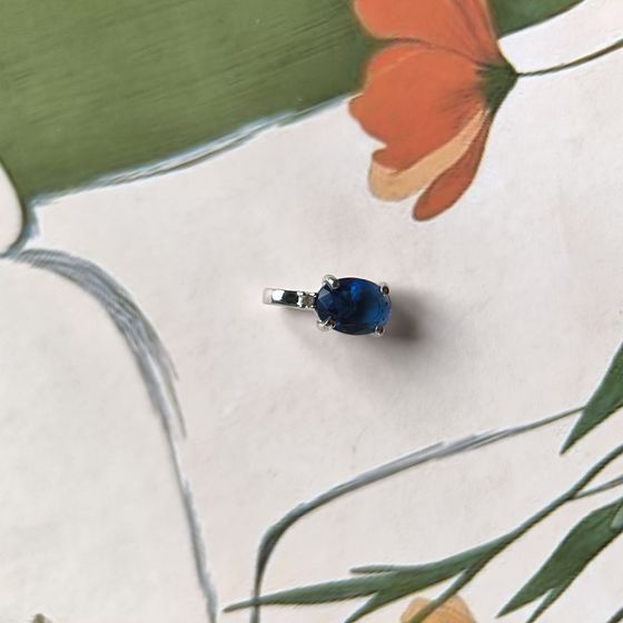 Серебряная подвеска с сапфиром nano 0.582ct