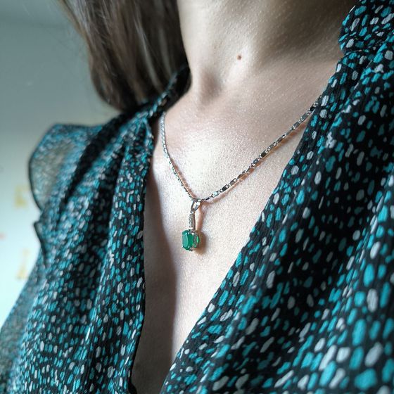 Серебряная подвеска с агатом