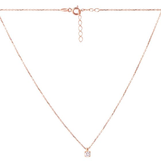 Золотое колье с фианитами 0.06ct