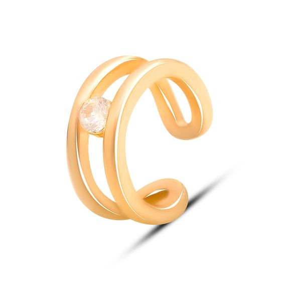 Золотые серьги с фианитами 0.01ct