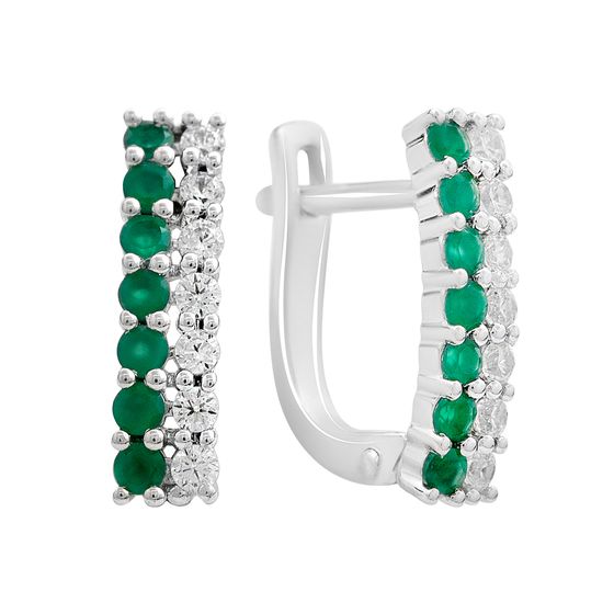 Серебряные серьги с агатом 1.117ct