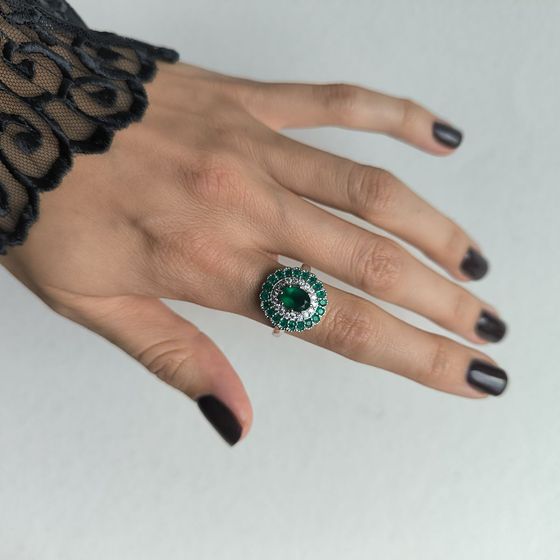 Серебряное кольцо с агатом 2.228ct