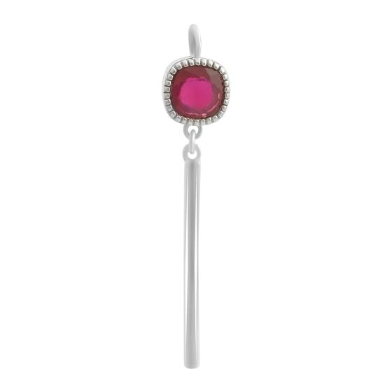 Серебряная подвеска с рубином 1.3ct