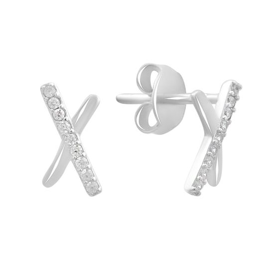 Серебряные серьги с фианитами