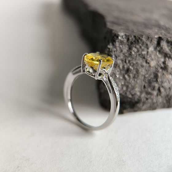 Серебряное кольцо с цитрином nano 1.113ct