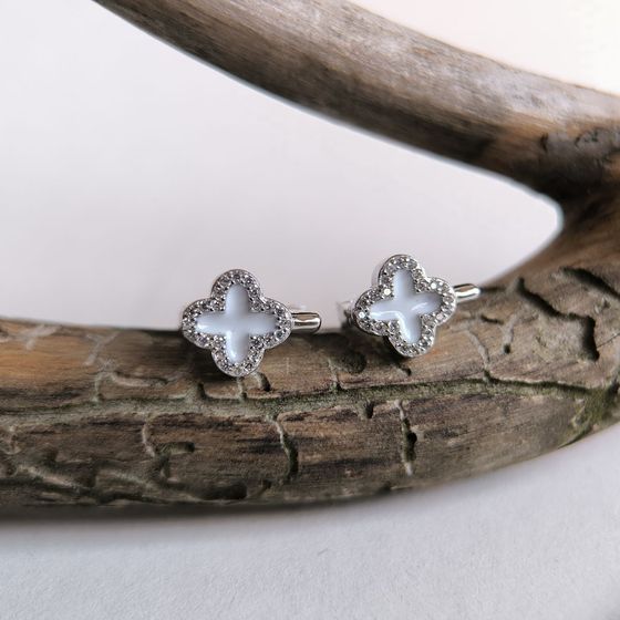 Серебряные серьги с емаллю