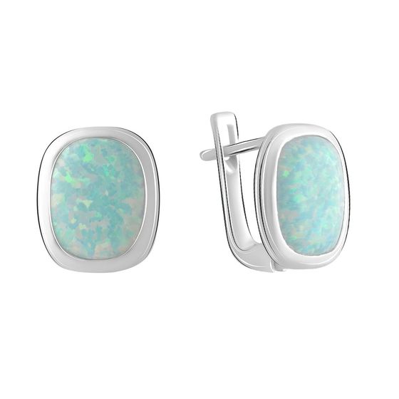 Серебряные серьги с опалом