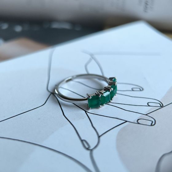 Серебряное кольцо с агатом 1.35ct