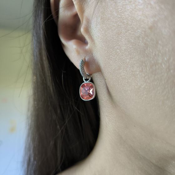 Серебряные серьги с фианитами