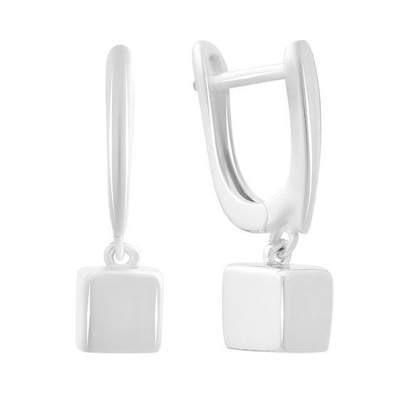 Серебряные серьги без камней