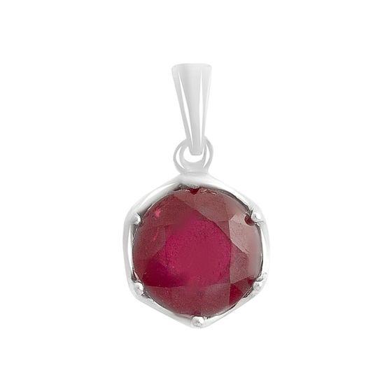 Серебряная подвеска с рубином 3.925ct