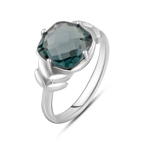 Серебряное кольцо с топазом Лондон Блю 3.318ct