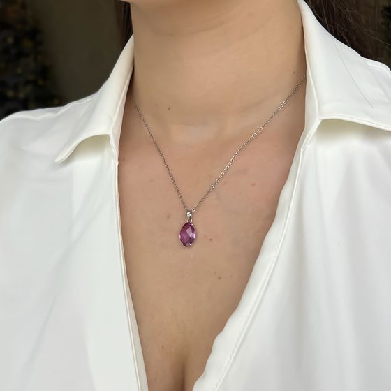 Серебряная подвеска с александритом 7.37ct