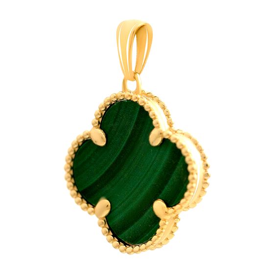 Золотая подвеска с малахитом