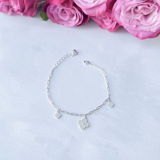 Серебряный браслет с фианитами