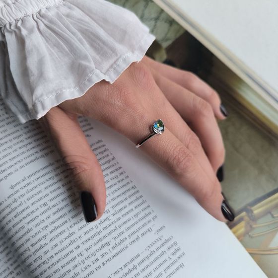 Серебряное кольцо с мистик топазом 0.613ct