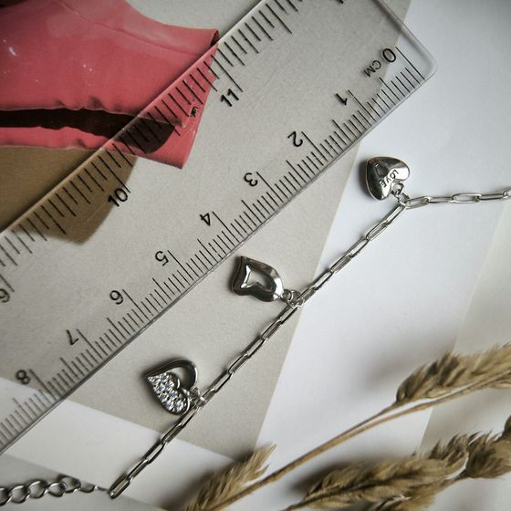 Серебряный браслет с фианитами