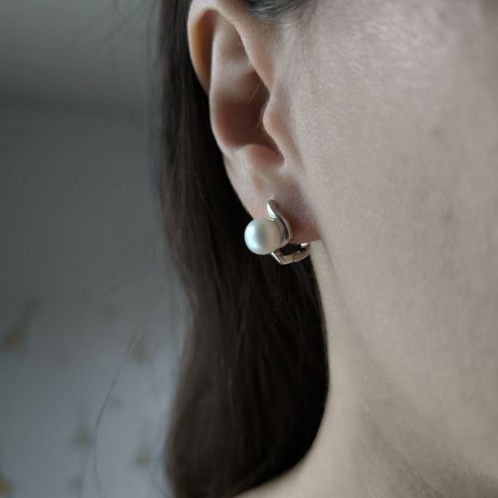 Серебряные серьги с жемчугом Серебряные серьги с жемчугом