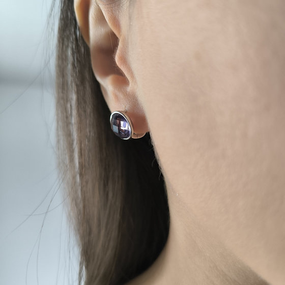 Серебряные серьги с фианитами