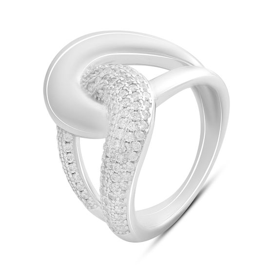 Серебряное кольцо с фианитами