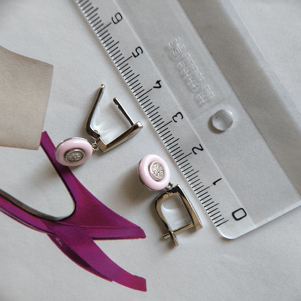 Серебряные серьги с керамикой