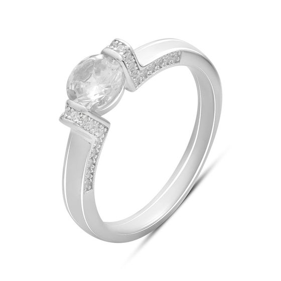 Серебряное кольцо с фианитами