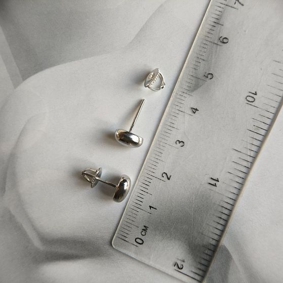 Серебряные серьги без камней