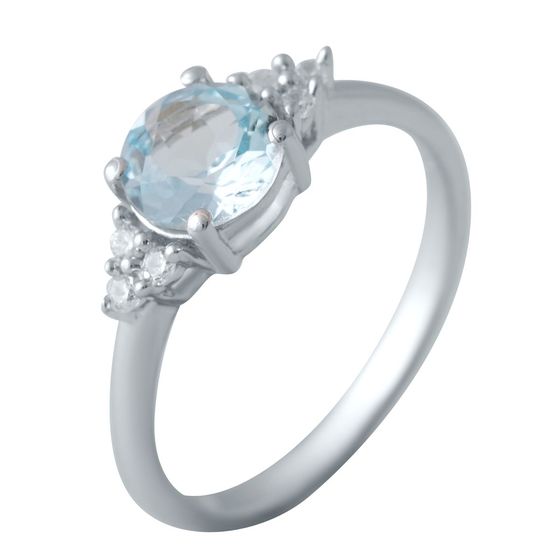 Серебряное кольцо с топазом 1.794ct