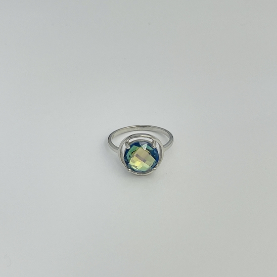 Серебряное кольцо с мистик топазом 6.427ct