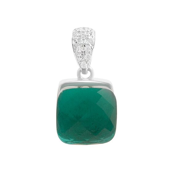 Серебряная подвеска с фианитами