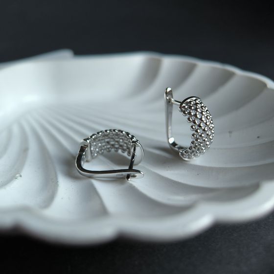 Серебряные серьги без камней