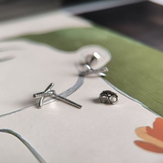 Серебряные серьги с фианитами