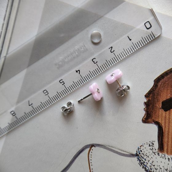 Серебряные серьги с керамикой