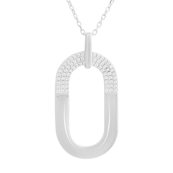 Серебряное колье с фианитами