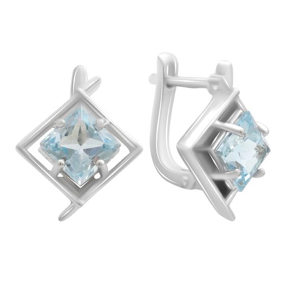 Серебряные серьги с топазом 4.25ct