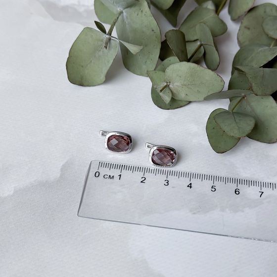 Серебряные серьги с султанитом
