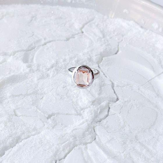 Серебряное кольцо с морганитом nano 3.25ct