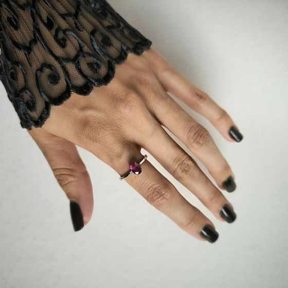 Серебряное кольцо с рубином 1.113ct