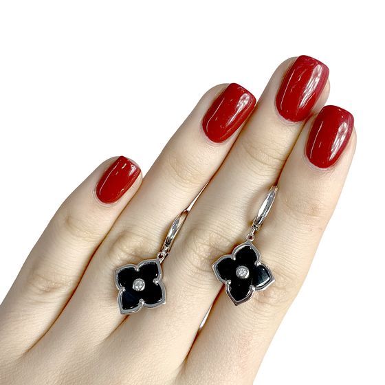 Серебряные серьги с керамикой