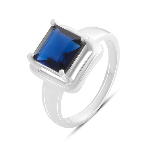 Серебряное кольцо с сапфиром nano 1.975ct
