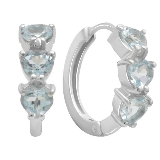 Серебряные серьги с топазом 5.607ct
