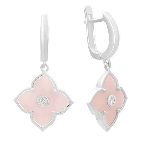 Серебряные серьги с керамикой