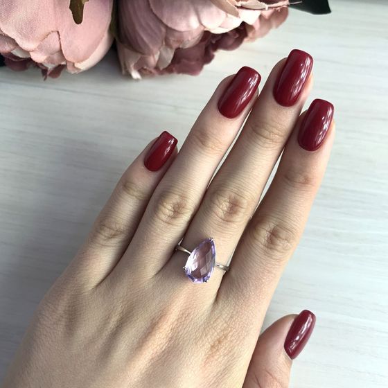 Серебряное кольцо с аметистом 3.813ct