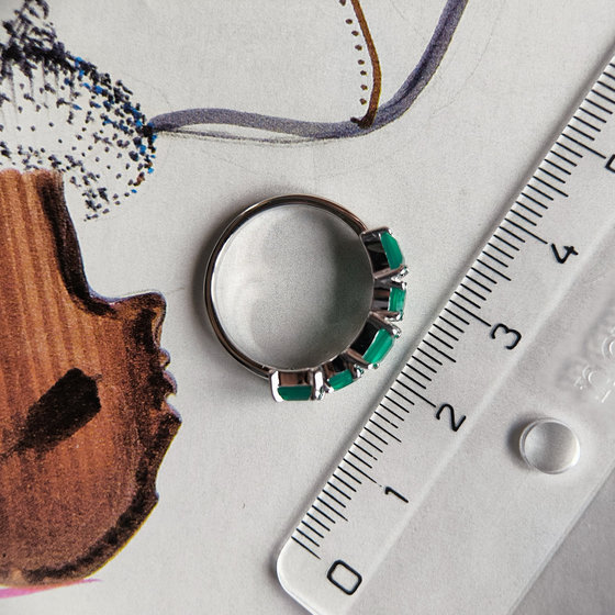 Серебряное кольцо с агатом 1.557ct