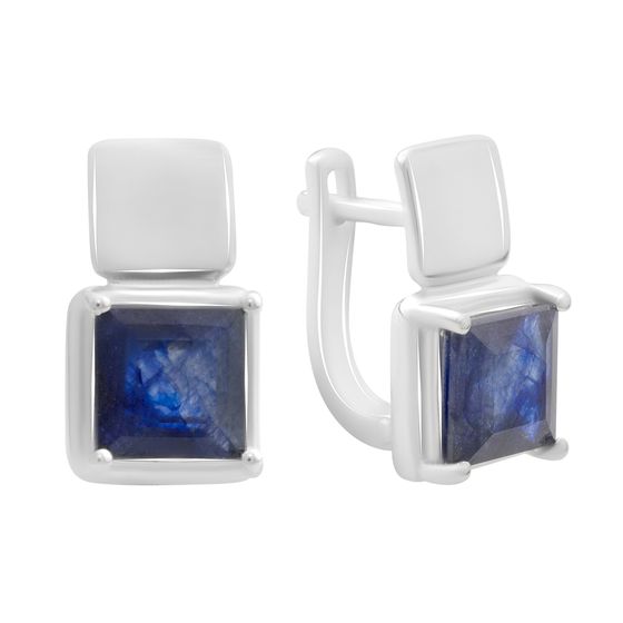 Серебряные серьги с сапфиром 7.2ct
